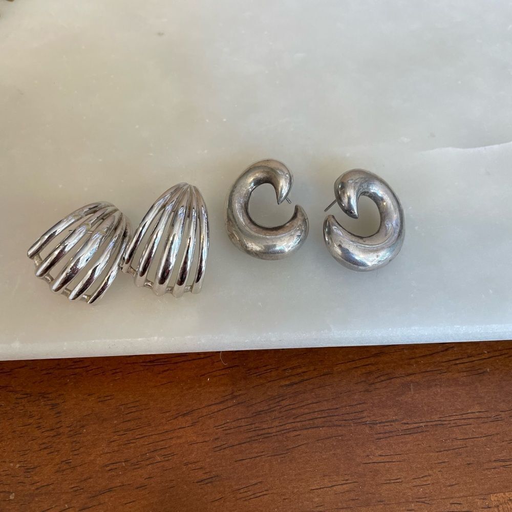 Silver Earrings Lot of 2